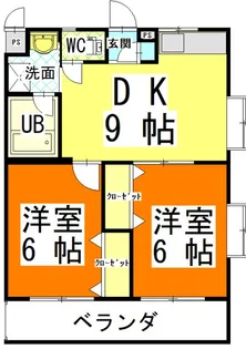 岡山県赤磐市岩田【マンション】の間取り