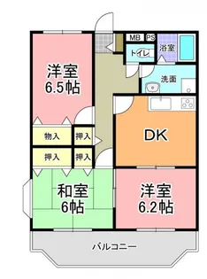 エムロード21 A棟【3階】の間取り