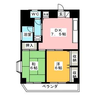 カームパレス【2階】の間取り