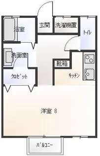 ぱぴよんK【1階】の間取り
