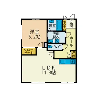 タウニィ宮沢(鳶尾1丁目)【1階】の間取り
