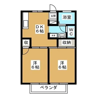 セジュール国立【2階】の間取り