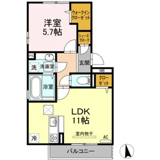 ミッドレジデンス A棟【1階】の間取り