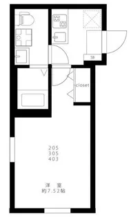 栄町レジデンス【4階】の間取り