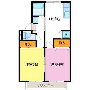 フォーレストハウスB【1階】の間取り