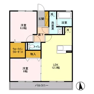 サークル ヒル II【3階】の間取り