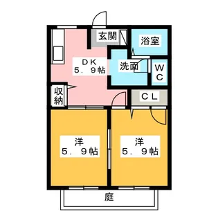 ゆめさきC【1階】の間取り