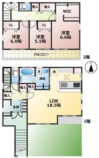 千葉県市川市国分4【一戸建】の間取り