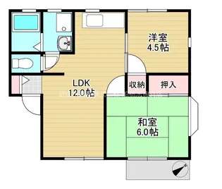 コーポジュネスS-I【1階】の間取り