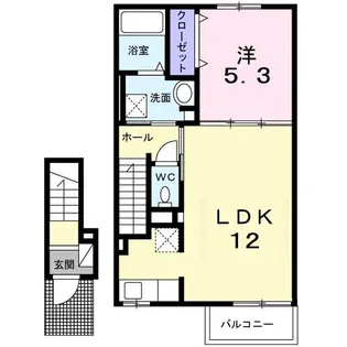 大阪府岸和田市加守町2【アパート】の間取り