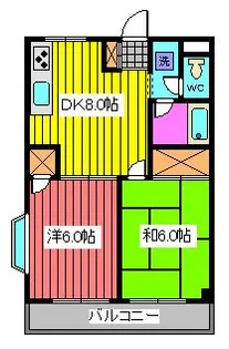 錦生コーポ【2階】の間取り