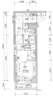アデッソ目黒東山【2階】の間取り