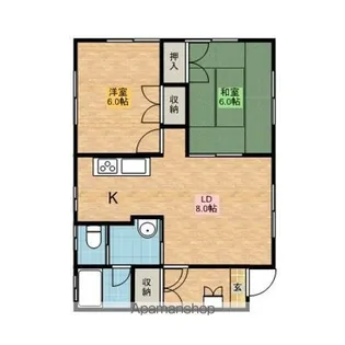 茨城県神栖市神栖3【一戸建】の間取り