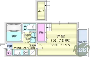 リトルシャトー荒巻【2階】の間取り