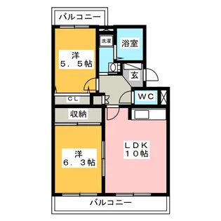 レジデンス原山【3階】の間取り