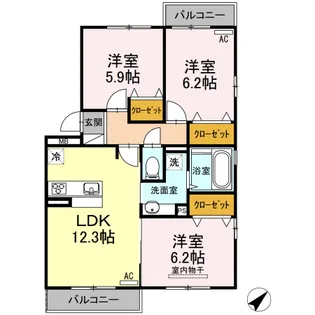 シャルマンファミール【2階】の間取り