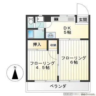 山田カンプレックス【1階】の間取り