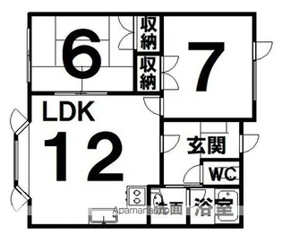 カーサアクロポリス【2階】の間取り