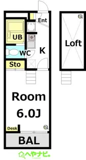 愛知県名古屋市瑞穂区洲雲町1【アパート】の間取り