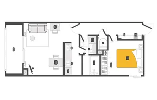 Dash Living Minami Azabu 1LDK【2階】の間取り