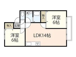 ファミール沼田B【1階】の間取り