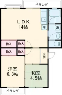 コーポ柳原【2階】の間取り