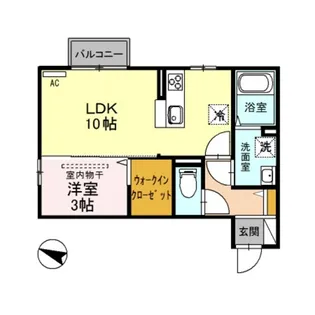 新潟県新潟市中央区笹口2【アパート】の間取り