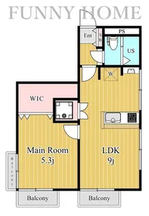ノア八幡山【1階】の間取り