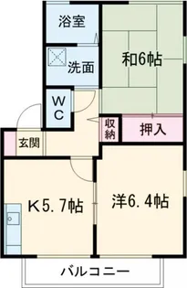 コンフォール石坂B【2階】の間取り