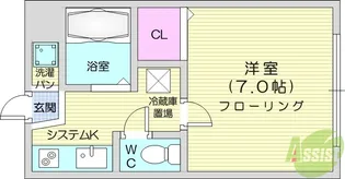 コーポ渡辺【2階】の間取り