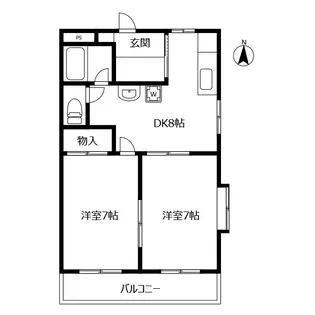 1Kの間取り画像