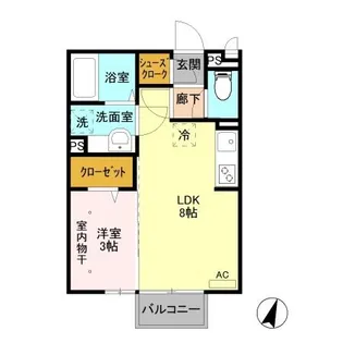 群馬県高崎市大八木町【アパート】の間取り