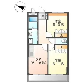 グリーンフィールド【1階】の間取り