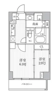 シーズンフラッツ靭本町【11階】の間取り