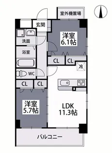 MCG BEFU【5階】の間取り