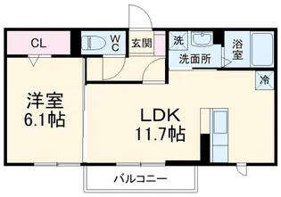 ライフマンションA【1階】の間取り