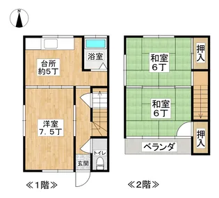 青森県弘前市大字城東5【一戸建】の間取り