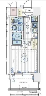 エステムコート難波WEST−SIDEⅧエクシーナ【12階】の間取り