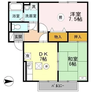 メゾン・ド・サンスマイル A棟【1階】の間取り