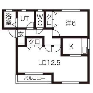 コ-ポJKL J棟【2階】の間取り