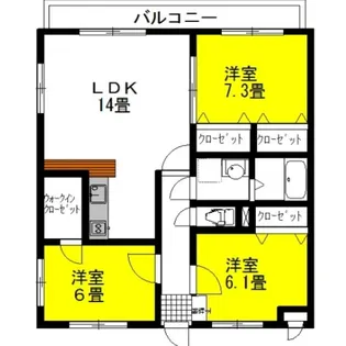シティコートI【3階】の間取り
