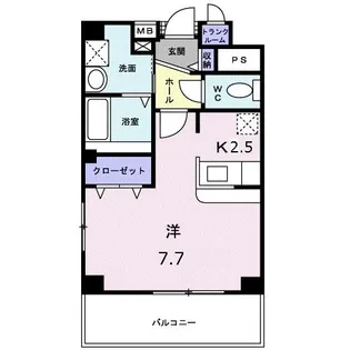 K・O レ-ベン【3階】の間取り