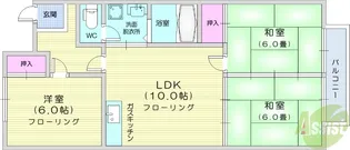 大和ハイツ【1階】の間取り