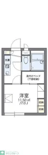 レオパレスWING下小鳥【1階】の間取り