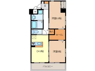 栗真MSビル【8階】の間取り
