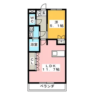 サザンクロス【2階】の間取り
