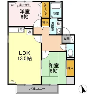 コンフォールコート A棟【2階】の間取り