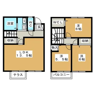 長野県松本市大字惣社【一戸建】の間取り
