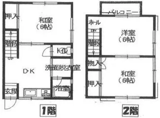 神奈川県横浜市栄区若竹町【一戸建】の間取り