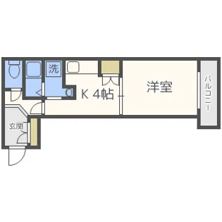 パークサイドふる里【4階】の間取り